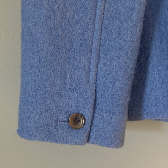 Talbots Blue Textured Blazer Size 16 Like New Wool Blend - Picture 4 of 12